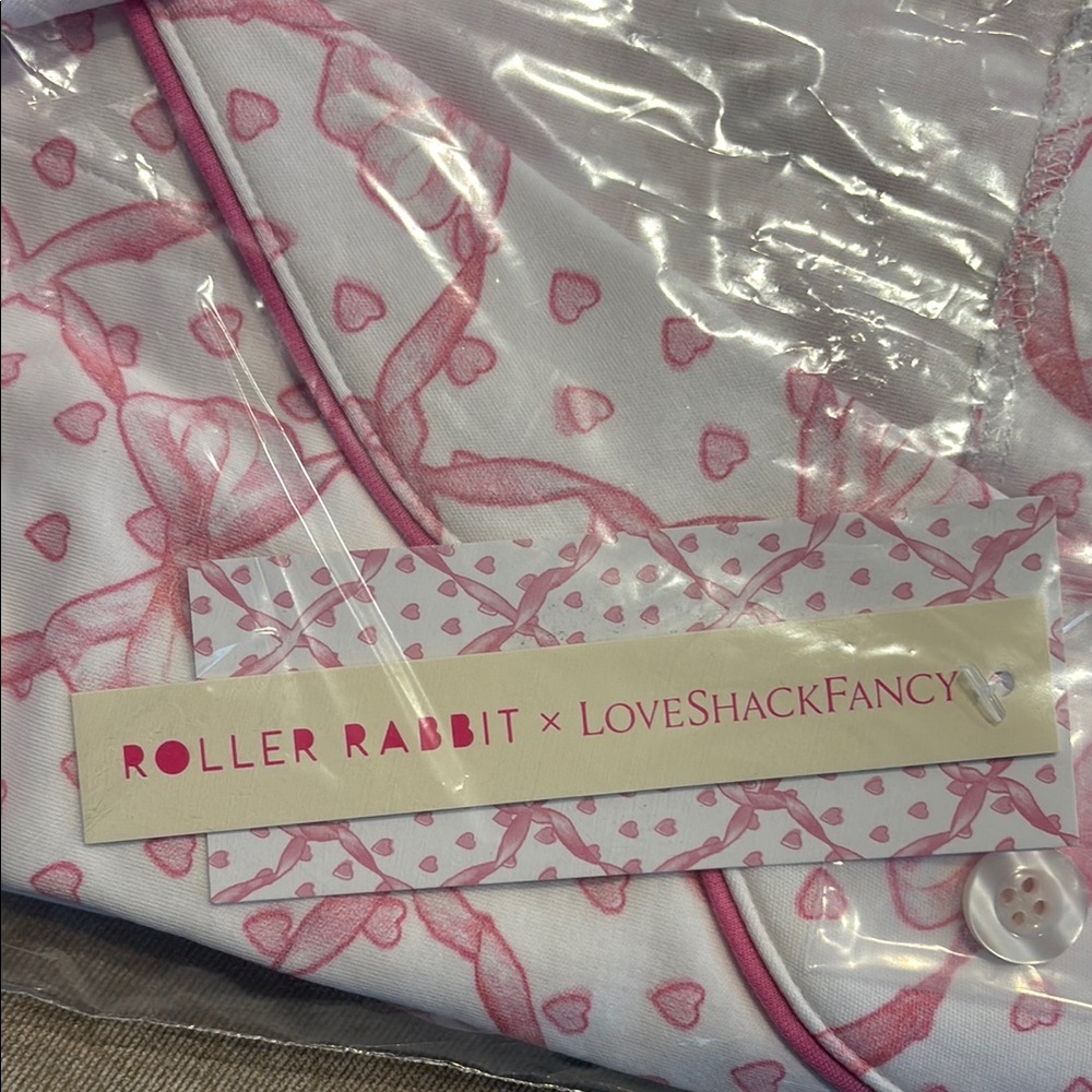 Roller Rabbit x LoveShackFancy Baby Bow Hearts Polo Pajama Set - Picture 3 of 4